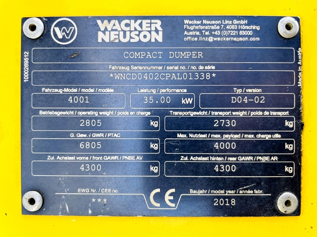Neuson 4001 (3941) - Мини истоварувач: слика 3 Neuson 4001 (3941) - Мини истоварувач: слика 3