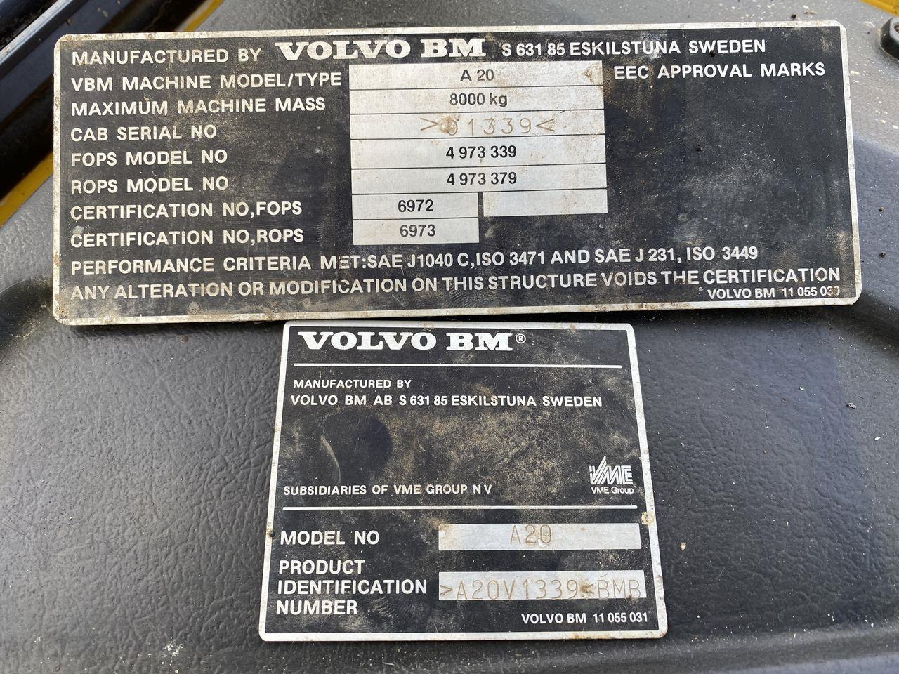 Зглобен истоварувач Volvo A20: слика 9