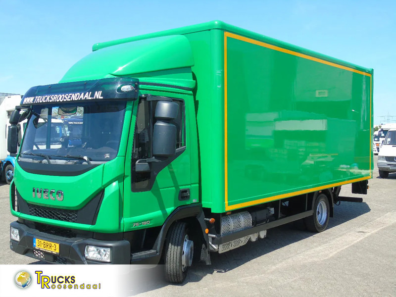 Камион сандучар Iveco Eurocargo 75E190 + lift + 3p + EURO 6: слика 1