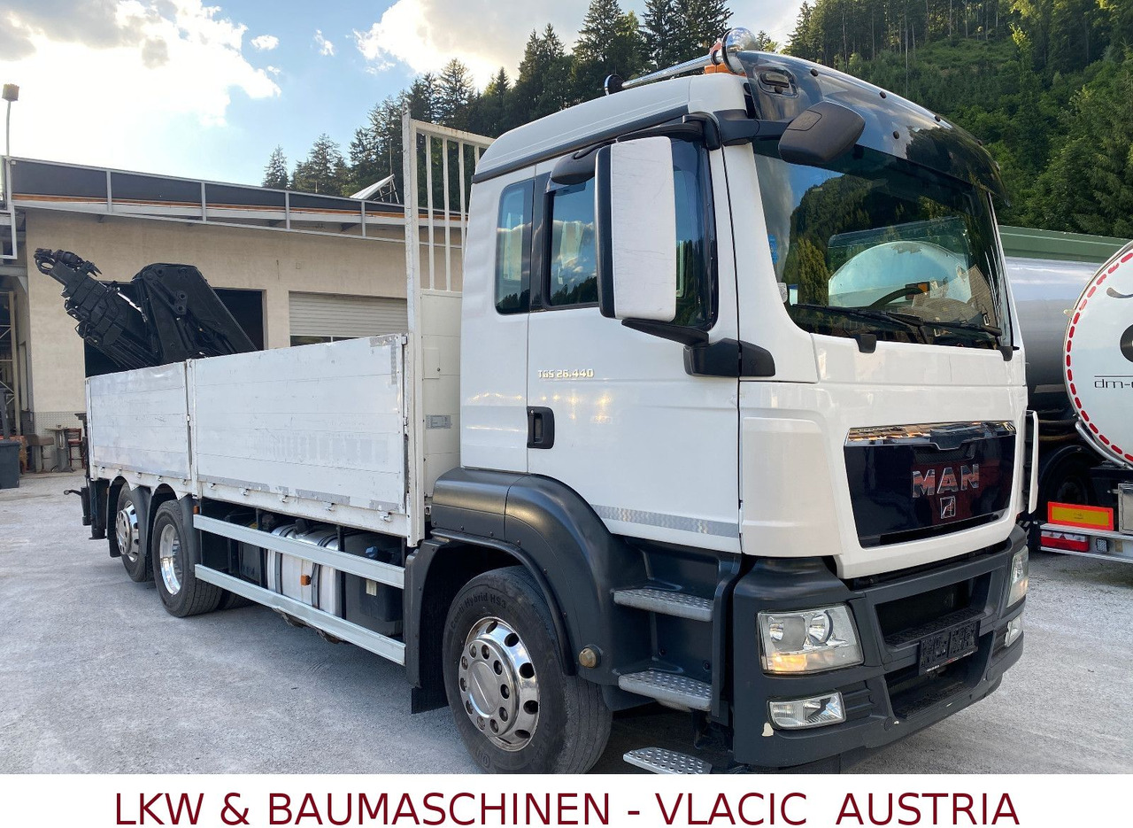 MAN 26.440 mit Kran HIAB 166 5XHydraulikauschub - Камион со платформа, Камион со кран: слика 2 MAN 26.440 mit Kran HIAB 166 5XHydraulikauschub - Камион со платформа, Камион со кран: слика 2