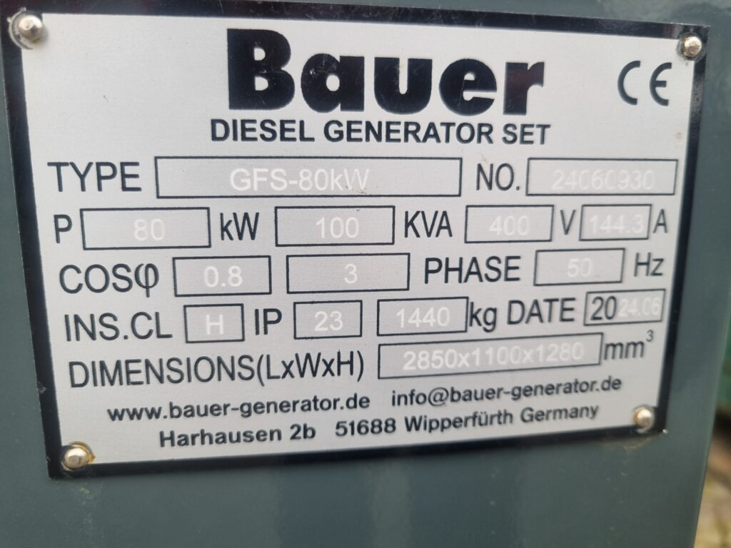 BAUER GFS-80 kW diesel generator - Генераторска поставка: слика 4 BAUER GFS-80 kW diesel generator - Генераторска поставка: слика 4