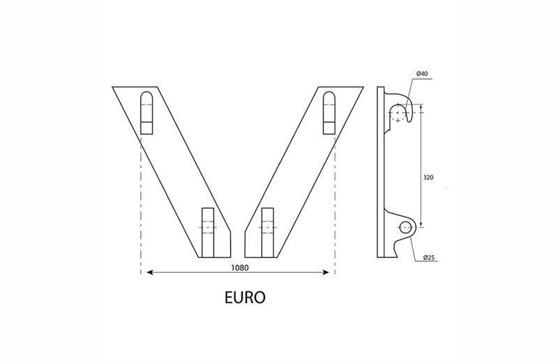 Limas SE 2.5Ton pallegafler med eurobeslag på - Вилушка за Земјоделска машина: слика 2 Limas SE 2.5Ton pallegafler med eurobeslag på - Вилушка за Земјоделска машина: слика 2