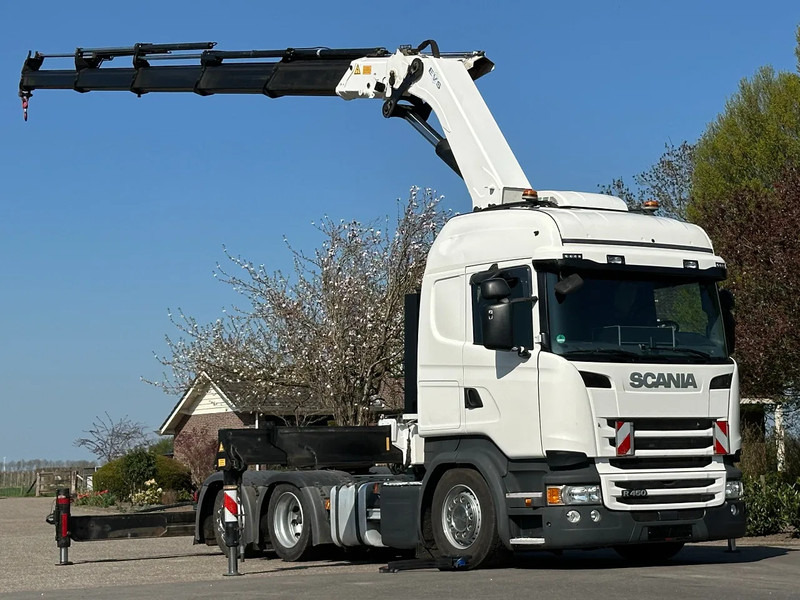 Scania R450 6x2 !!TRACTOR!!!CRANE/GRUE/HMF 50TM!!TOP!EURO6!! - Камион влекач: слика 1 Scania R450 6x2 !!TRACTOR!!!CRANE/GRUE/HMF 50TM!!TOP!EURO6!! - Камион влекач: слика 1