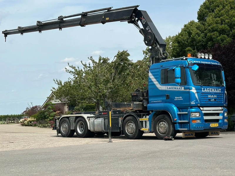 MAN TGA 35.440 8x2 HIAB 37TM!!RADIO REMOTE/CONTAINER SYSTEM! - Камион со кабелски систем, Камион со кран: слика 1 MAN TGA 35.440 8x2 HIAB 37TM!!RADIO REMOTE/CONTAINER SYSTEM! - Камион со кабелски систем, Камион со кран: слика 1
