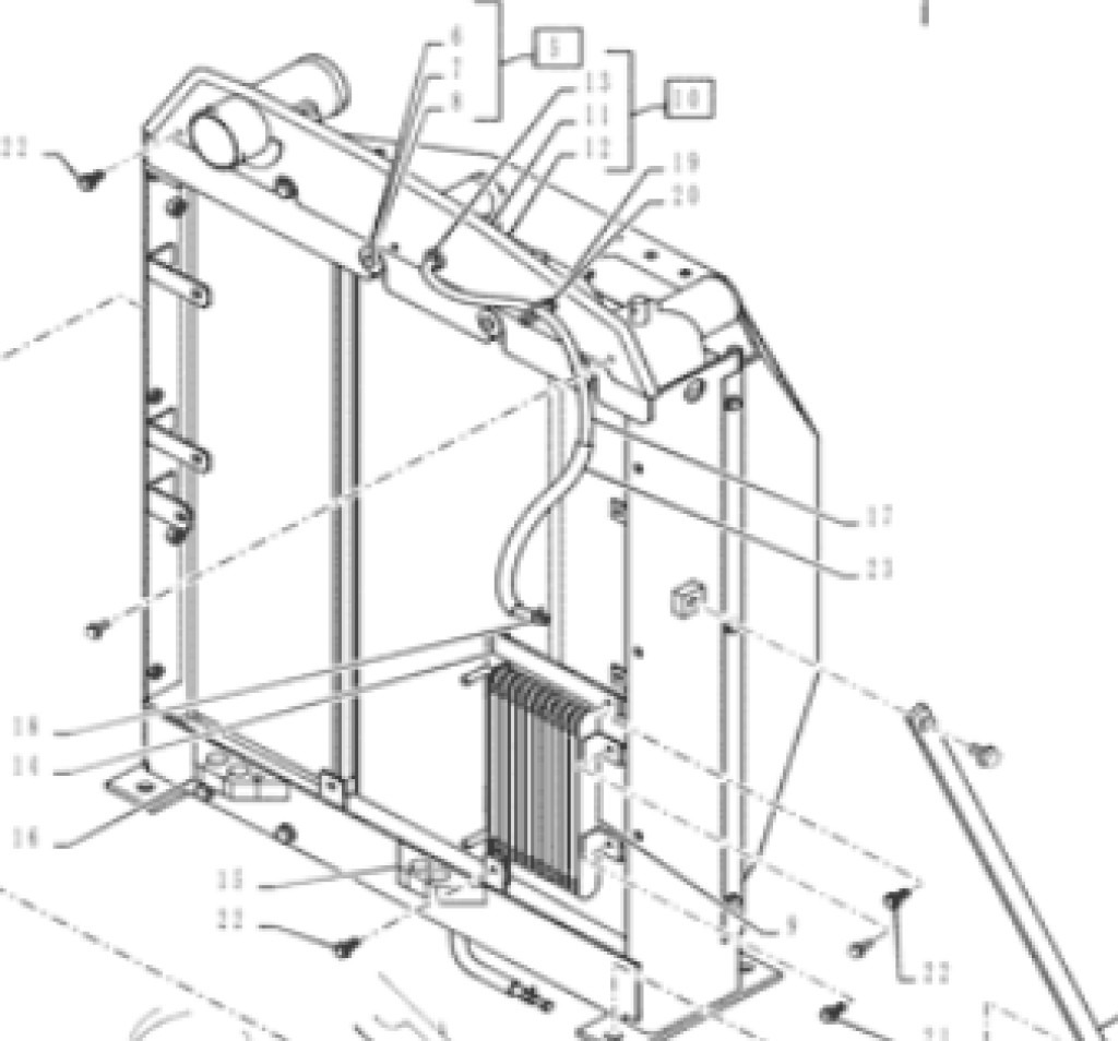 Kobelco YY05P00061F1 - Радијатор за Градежна машина: слика 1 Kobelco YY05P00061F1 - Радијатор за Градежна машина: слика 1