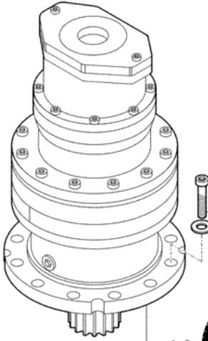 New Holland 152403282 - 152403261 - Ротационен редуктор за Градежна машина: слика 1 New Holland 152403282 - 152403261 - Ротационен редуктор за Градежна машина: слика 1
