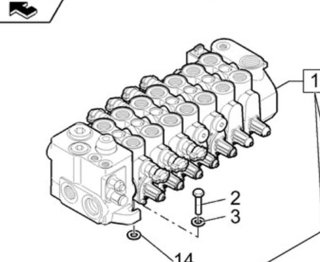 New Holland 84486734 - Хидрауличен вентил за Градежна машина: слика 1 New Holland 84486734 - Хидрауличен вентил за Градежна машина: слика 1