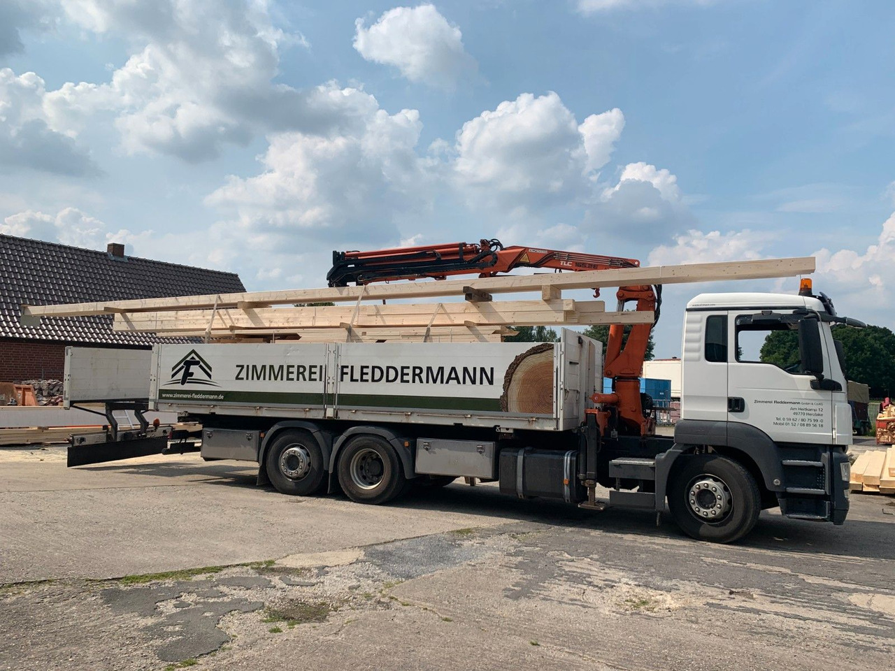 MAN TGS26400-6x2 LL/ TEREX 165 - EA3 - Камион со платформа, Камион со кран: слика 1 MAN TGS26400-6x2 LL/ TEREX 165 - EA3 - Камион со платформа, Камион со кран: слика 1