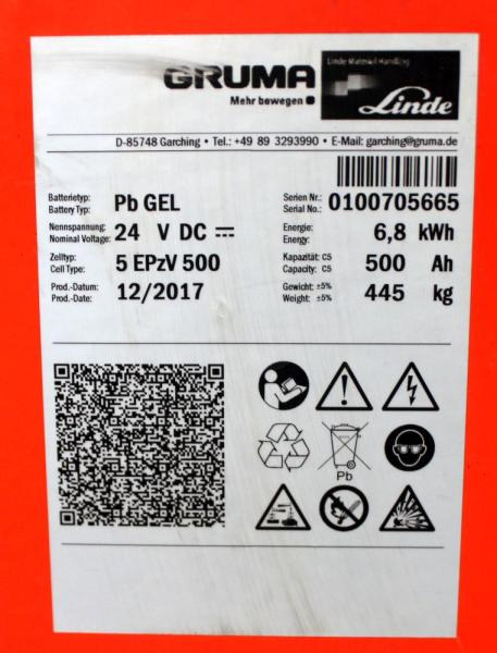 GRUMA 24 Volt 5 PzV 500 Ah - Батерија: слика 5 GRUMA 24 Volt 5 PzV 500 Ah - Батерија: слика 5