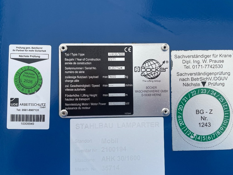 Böcker AHK 30/1600 - Кран за секакви терени: слика 3 Böcker AHK 30/1600 - Кран за секакви терени: слика 3