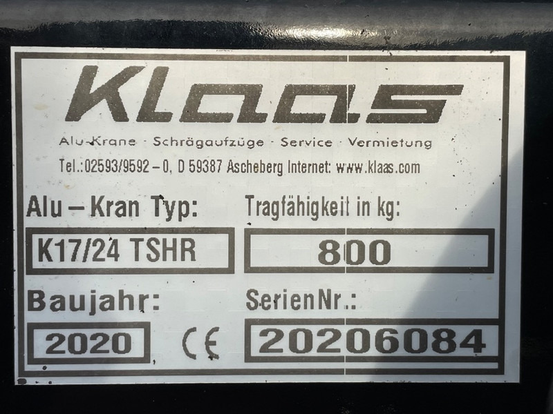 Klaas K 17-24 TSHR - Кран за секакви терени: слика 3 Klaas K 17-24 TSHR - Кран за секакви терени: слика 3