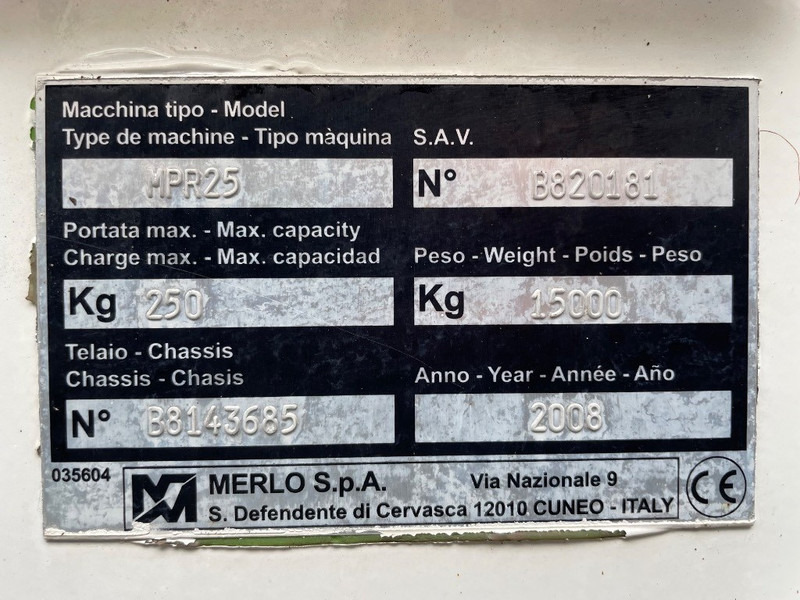 Merlo MPR 25 - Дигачка зглобна платформа: слика 3 Merlo MPR 25 - Дигачка зглобна платформа: слика 3