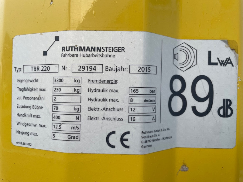 Ruthmann TBR 220 - Камион со подигачка кошница: слика 3 Ruthmann TBR 220 - Камион со подигачка кошница: слика 3