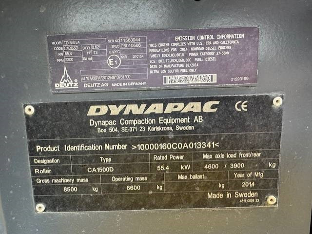 Ваљак Dynapac CA1500D: слика 12 Ваљак Dynapac CA1500D: слика 12