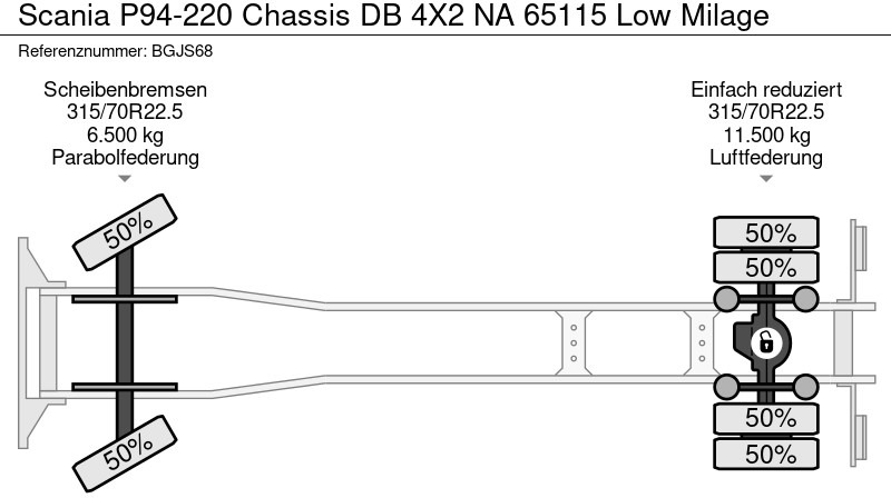 Scania P94-220 Chassis DB 4X2 NA 65115 Low Milage - Камион со кабинска шасија: слика 5 Scania P94-220 Chassis DB 4X2 NA 65115 Low Milage - Камион со кабинска шасија: слика 5