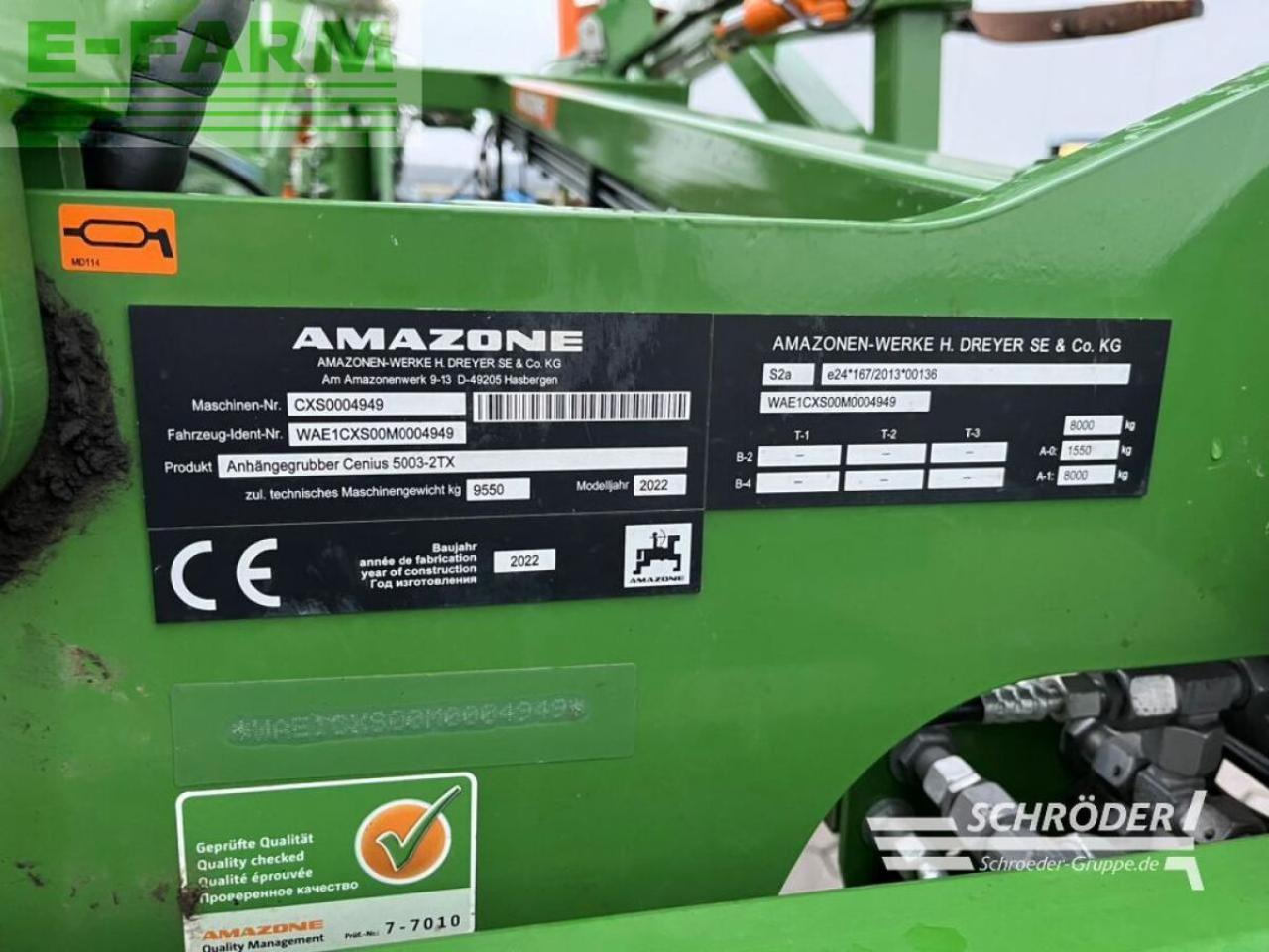 Amazone cenius 5003-2tx - Култиватор: слика 3 Amazone cenius 5003-2tx - Култиватор: слика 3