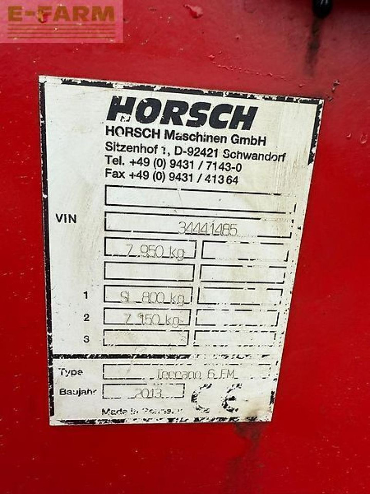 Култиватор Horsch terrano 6fm: слика 6 Култиватор Horsch terrano 6fm: слика 6