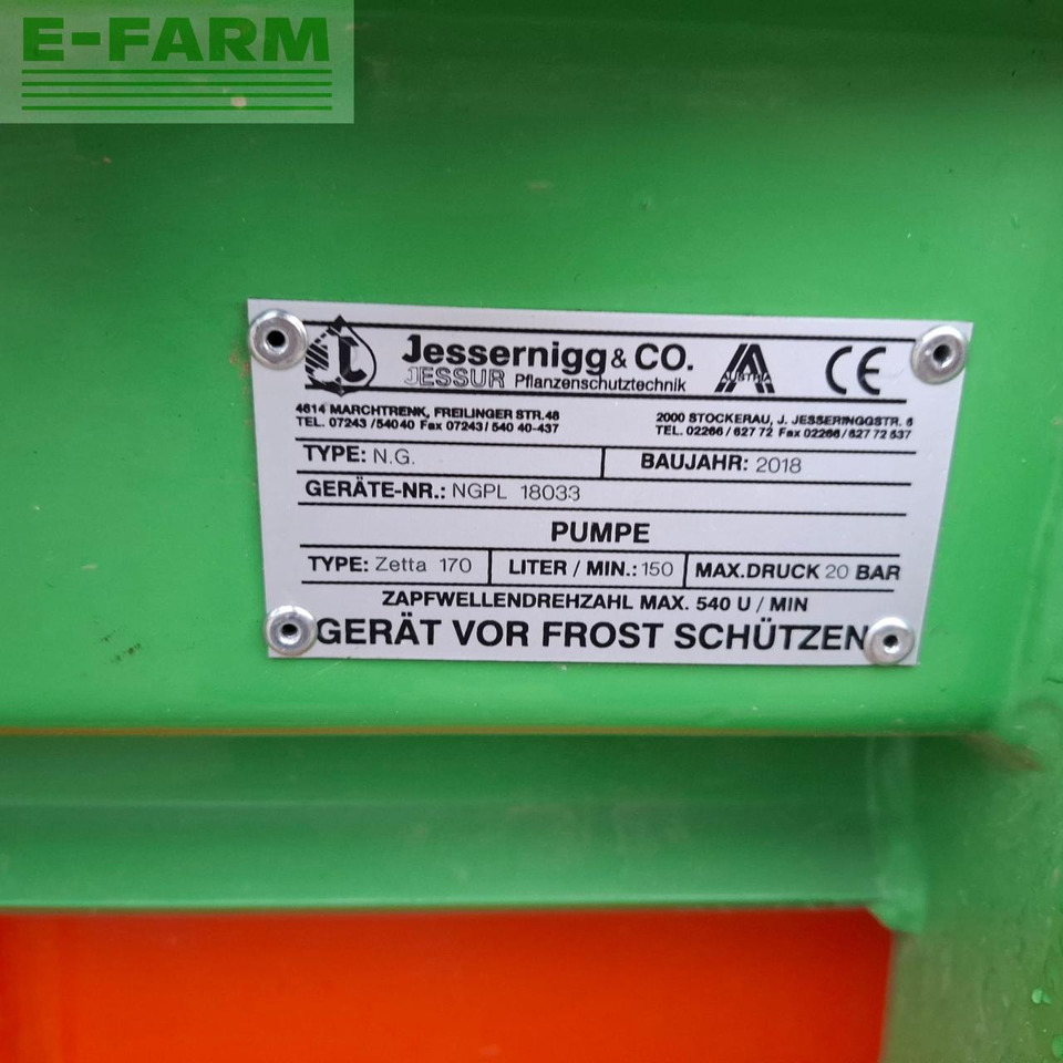 Стазен распрскувач Jessernigg Feldspritze: слика 7
