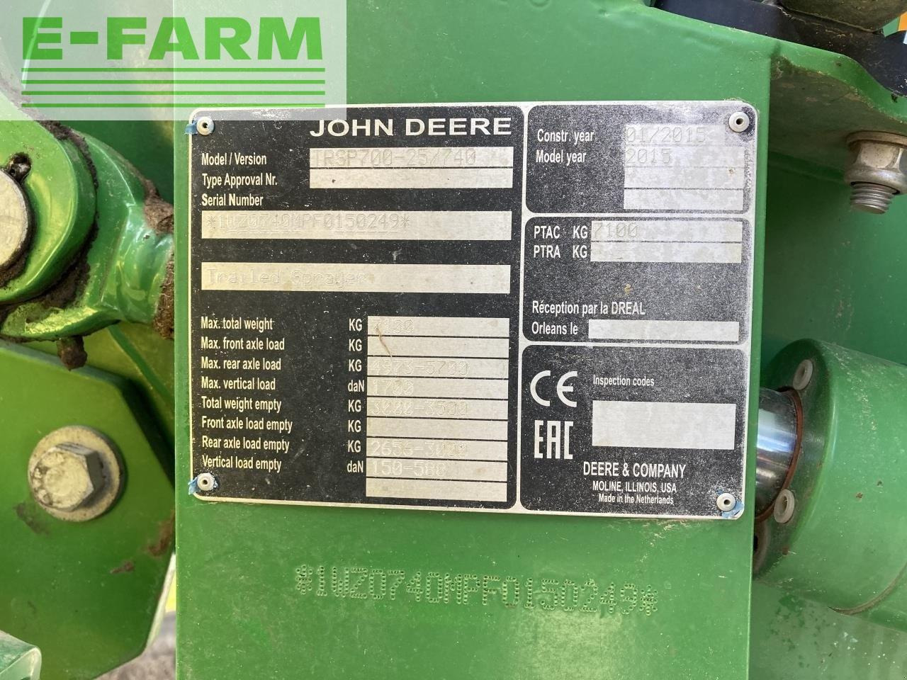John Deere m740i - Стазен распрскувач: слика 3 John Deere m740i - Стазен распрскувач: слика 3