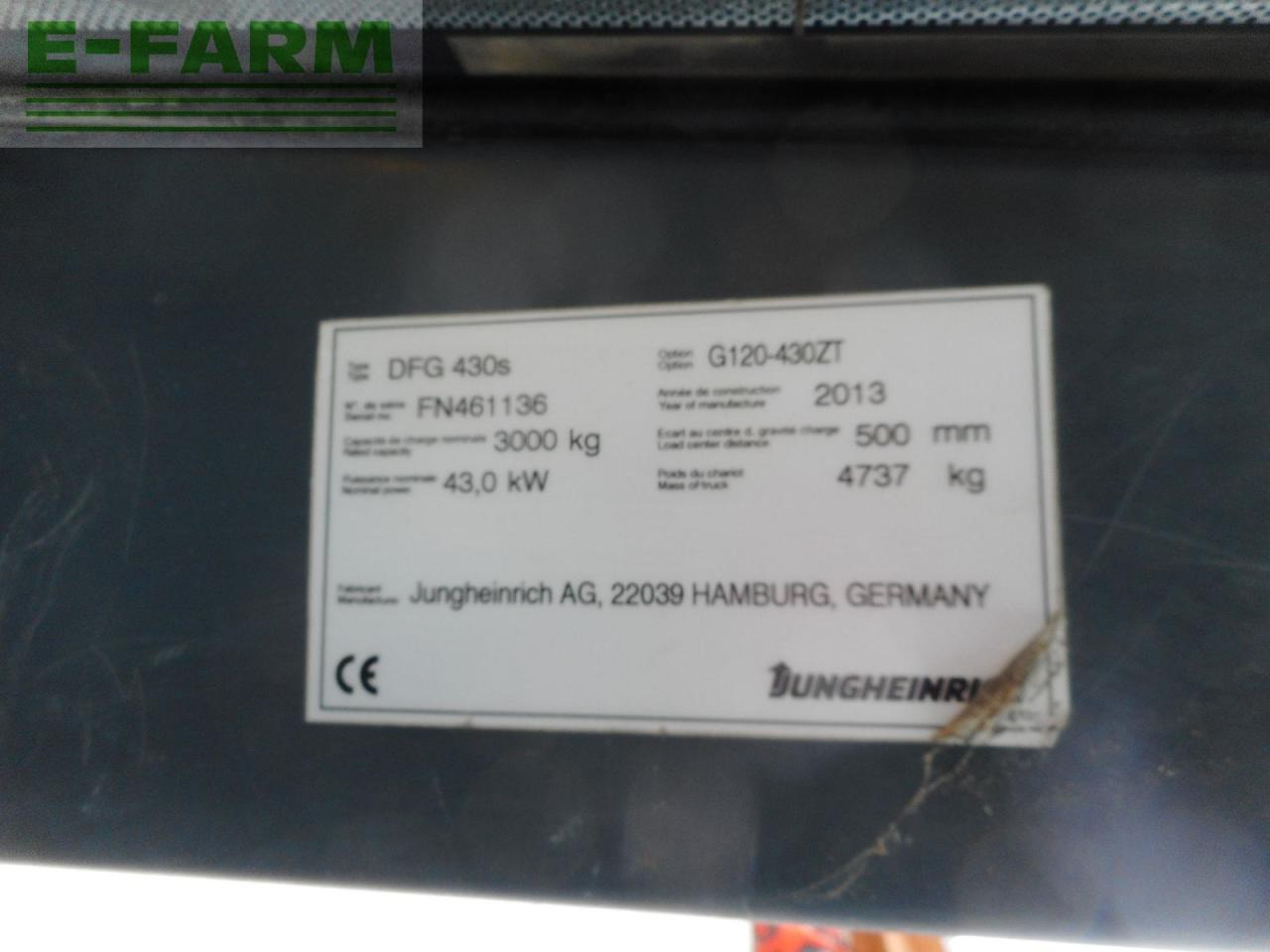 Вилушкар Jungheinrich dfg 430s mit seitenschieber und zinkenverstellun: слика 8