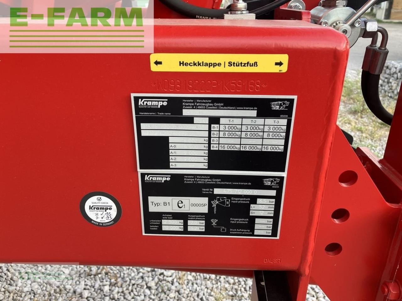 Krampe hp 20 - Земјоделска приколка за истурање/ Истурач: слика 4 Krampe hp 20 - Земјоделска приколка за истурање/ Истурач: слика 4