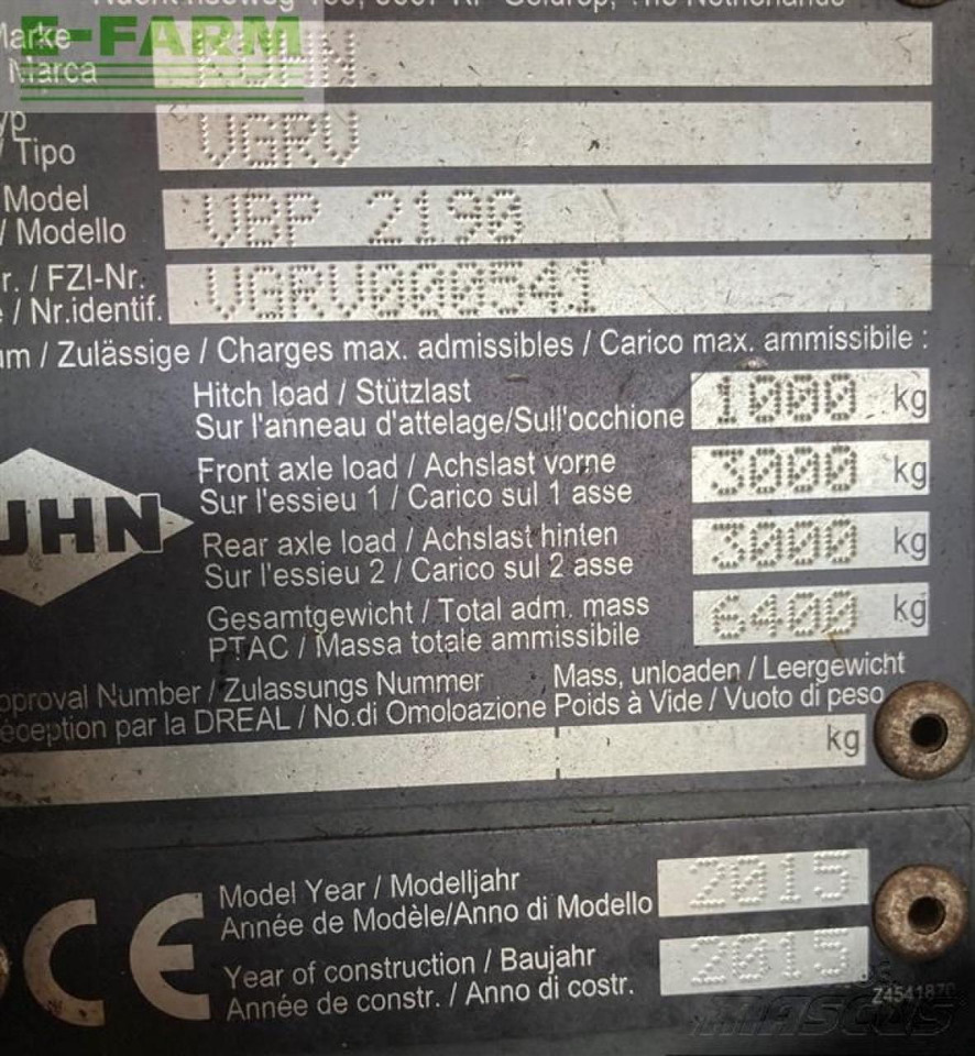 Балирка за квадратни бали Kuhn vbp 2190: слика 9