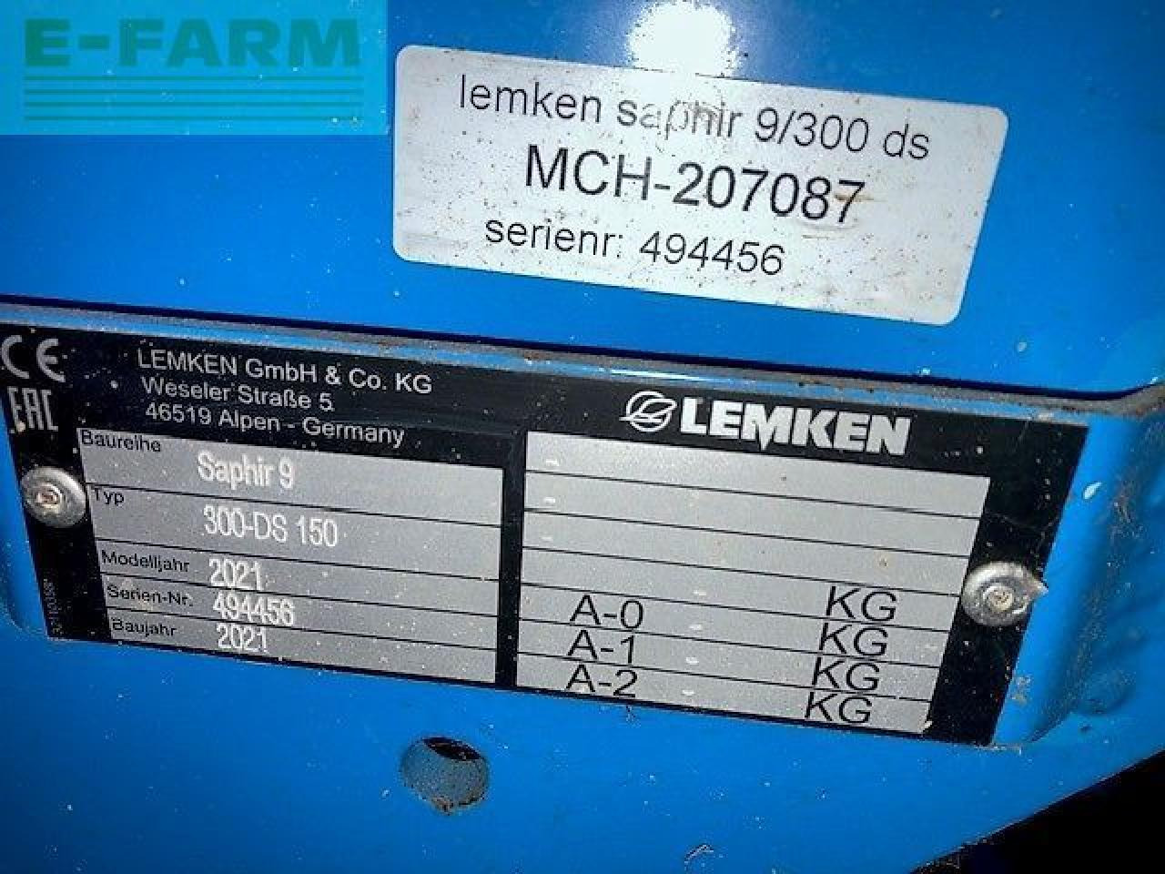 Lemken saphir 9/300 ds als nieuw - Семенска дупчалка: слика 3 Lemken saphir 9/300 ds als nieuw - Семенска дупчалка: слика 3