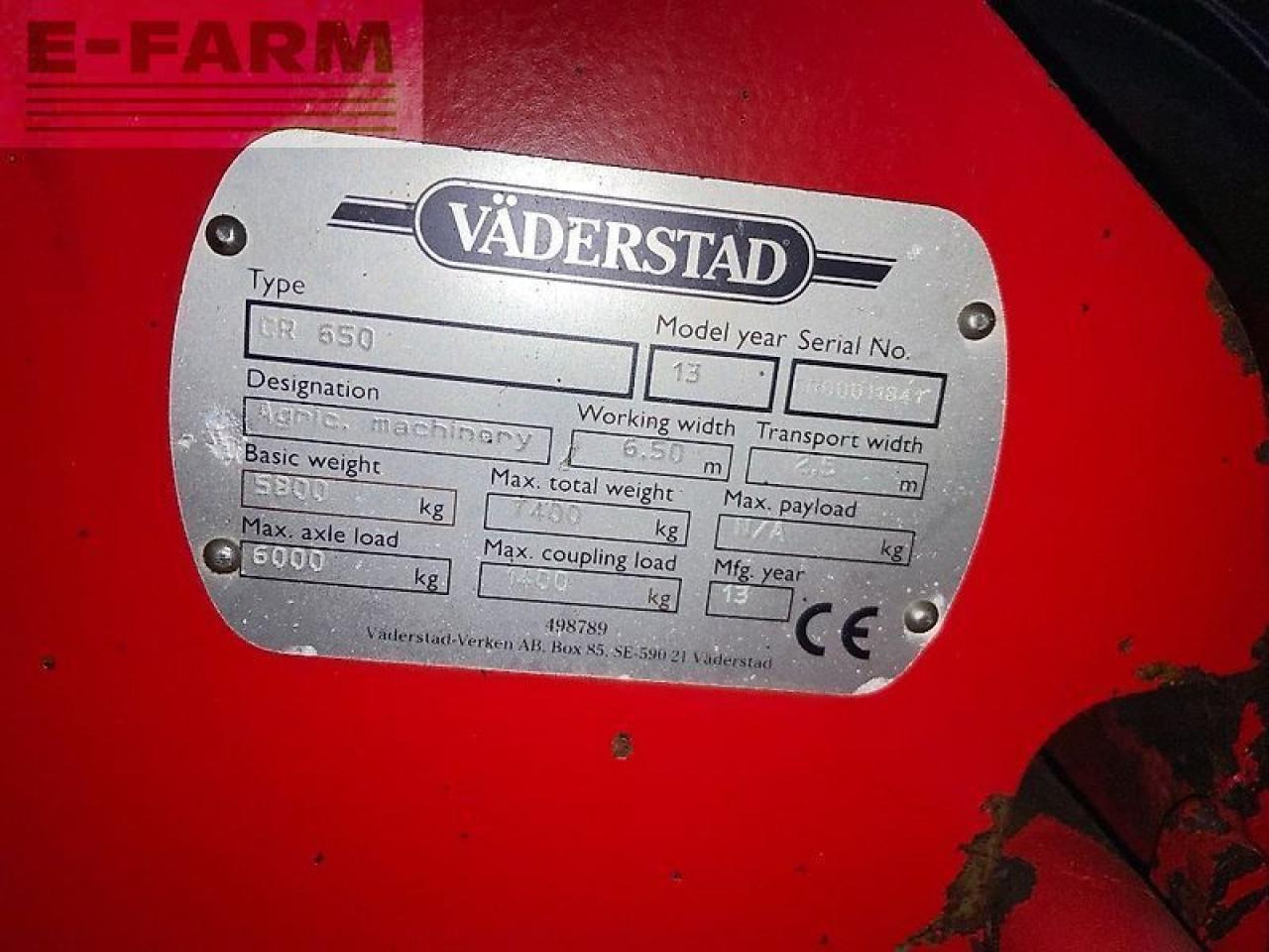 Väderstad carrier cr 650 - Ситнач со дискови: слика 2 Väderstad carrier cr 650 - Ситнач со дискови: слика 2