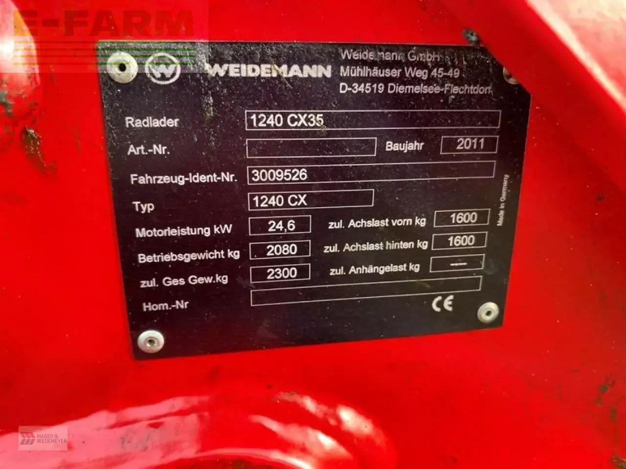 Weidemann 1240 cx 35 hoflader - Мини багер: слика 4 Weidemann 1240 cx 35 hoflader - Мини багер: слика 4