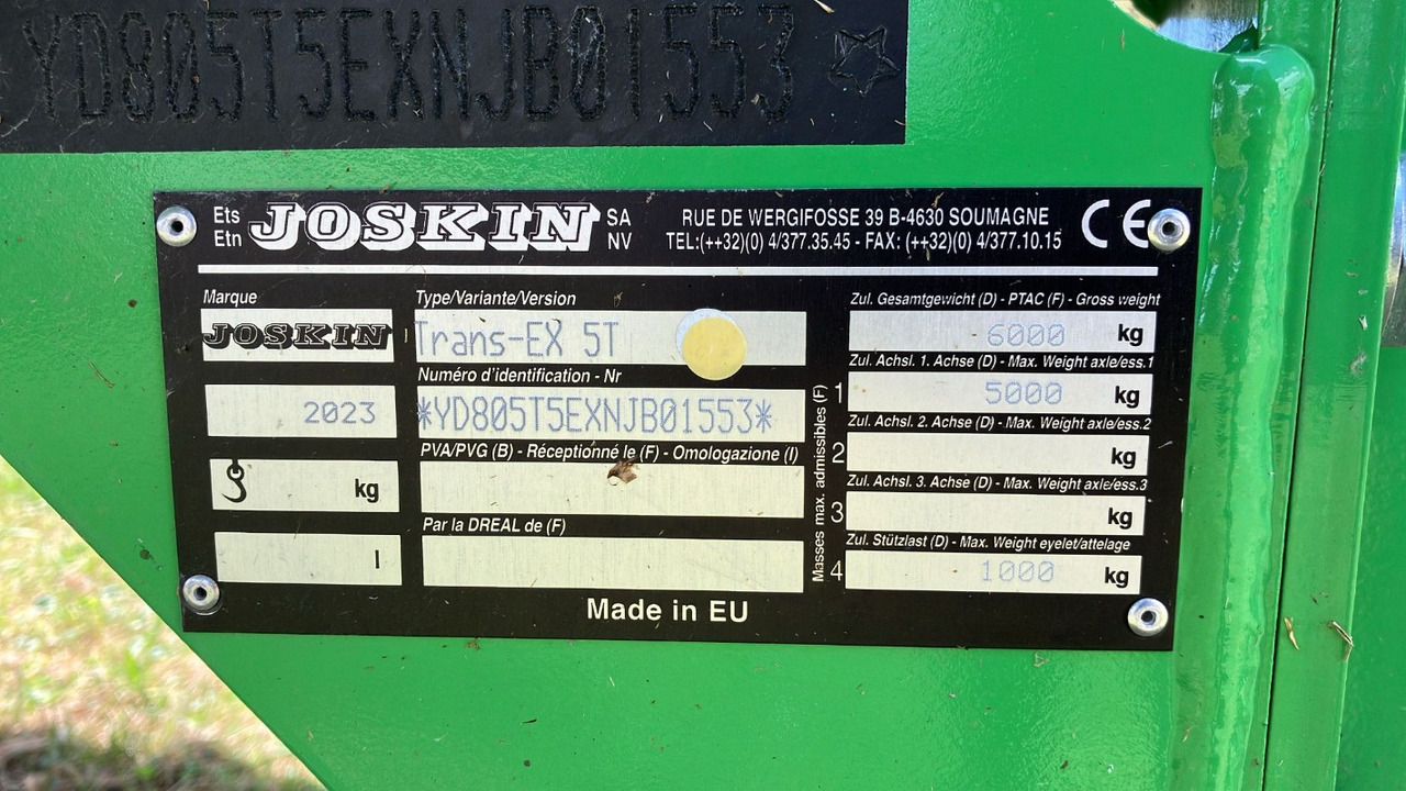 Joskin Trans-EX 5T - Приколка: слика 2 Joskin Trans-EX 5T - Приколка: слика 2