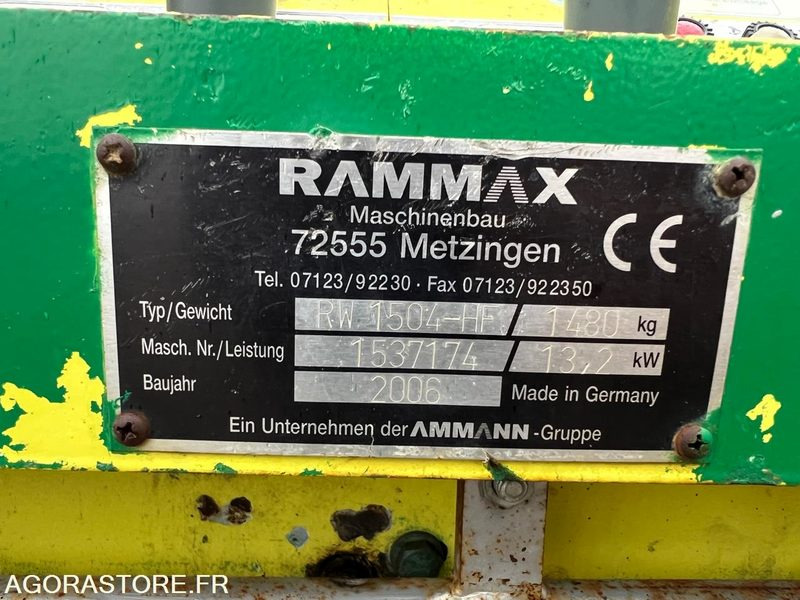 Compacteur de tranchée AMMANN RAMMAX RW 1504-HF - Ваљак: слика 5 Compacteur de tranchée AMMANN RAMMAX RW 1504-HF - Ваљак: слика 5