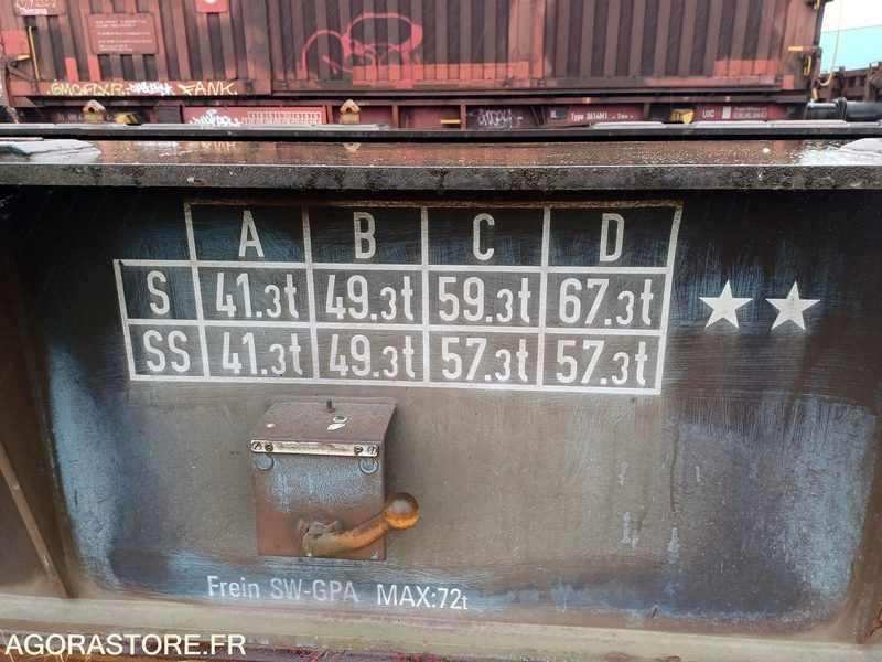Друга машина Wagon plat intermodal type Sggnss – modèle 6432B0-4, 72 pieds - 2003 (ref 1207): слика 8