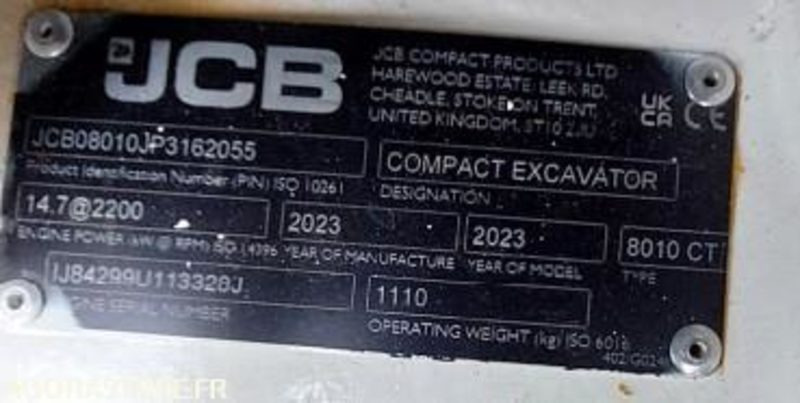 Mini Pelle 1T JCB 8010CTS + Remorque - 2023 / (NEUVE) 19 HEURES (EMF201) - Мини багер: слика 4 Mini Pelle 1T JCB 8010CTS + Remorque - 2023 / (NEUVE) 19 HEURES (EMF201) - Мини багер: слика 4