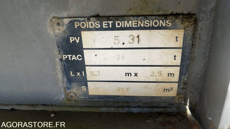 Приколка REMORQUE - SAMRO REMORQUE 3ESS PLATEAU - 2004 - BG-713-LR: слика 6