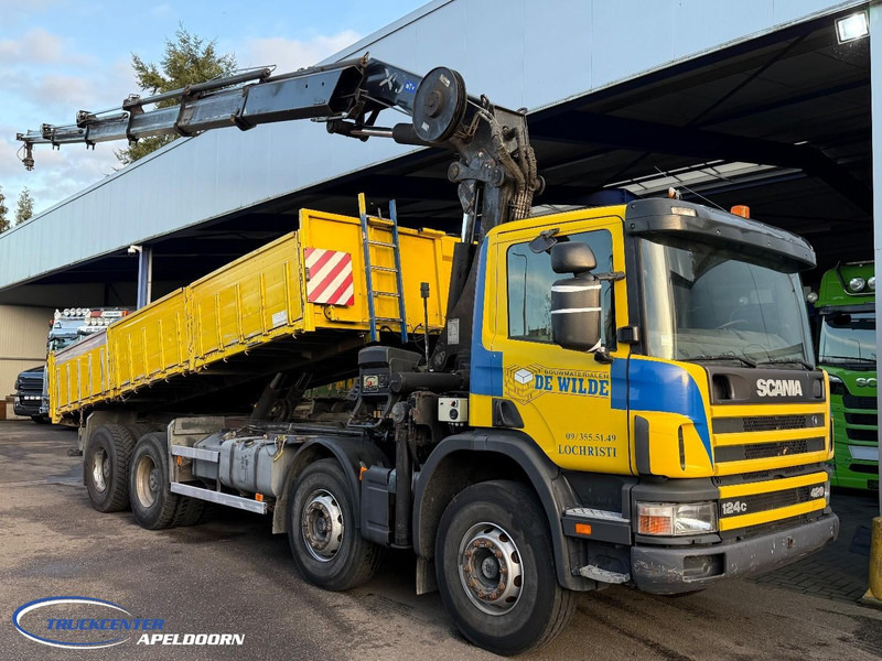 Scania P124-420 8x4 Naafreductie, Bladgeveerd, Handgeschakeld, HIAB 322 E5 - Кипер, Камион со кран: слика 1 Scania P124-420 8x4 Naafreductie, Bladgeveerd, Handgeschakeld, HIAB 322 E5 - Кипер, Камион со кран: слика 1