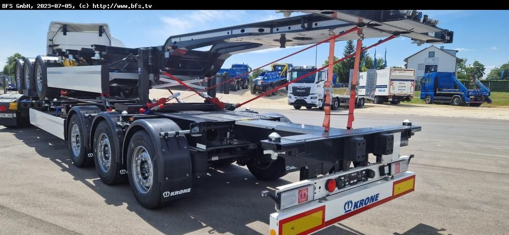 Krone Container Chassi SDC 27 eLTU5-2 Krone Container Chassi SDC 27 eLTU5-2 - Транспортер на контејнер/ Полуприколка со променливо тело: слика 1 Krone Container Chassi SDC 27 eLTU5-2 Krone Container Chassi SDC 27 eLTU5-2 - Транспортер на контејнер/ Полуприколка со променливо тело: слика 1