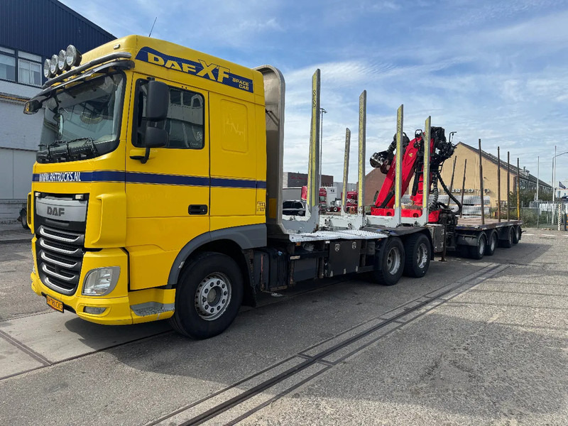 Камион со платформа, Камион со кран DAF XF 510 6X4 EURO 6 PALFINGER Q150Z + GRIJPER + KELBERG HANGER INTARDER: слика 12