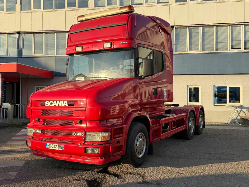 Scania T164-480 V8 6X4 + RETARDER - FULL STEEL SUSP. - BIG AXLES - EURO 3 - Камион влекач: слика 1 Scania T164-480 V8 6X4 + RETARDER - FULL STEEL SUSP. - BIG AXLES - EURO 3 - Камион влекач: слика 1