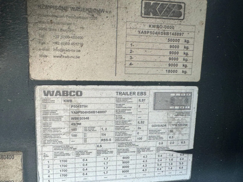 Kwb 2 LIFT + 2 STUURASSEN KENNIS 14000-2 R HYDRAULISCHE - Полуприколка платформа: слика 4 Kwb 2 LIFT + 2 STUURASSEN KENNIS 14000-2 R HYDRAULISCHE - Полуприколка платформа: слика 4