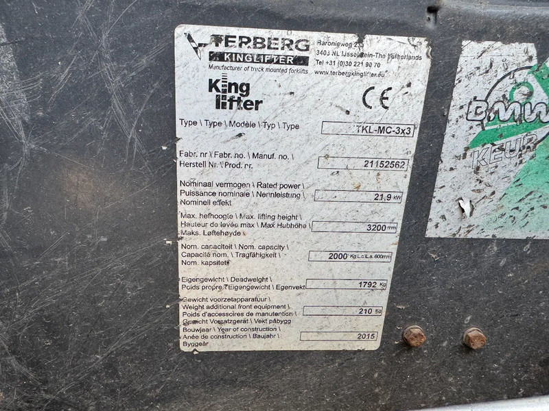 Мобилен вилушкар Terberg TKL-MC-3X3 TKL-MC-3X3 - 2000KG 3,2 LIFTING HEIGHT: слика 8