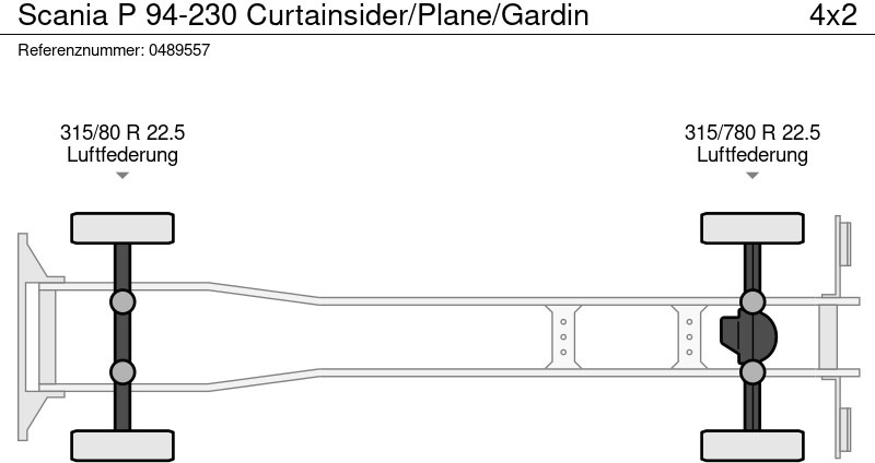 Камион со церада Scania P 94-230 Curtainsider/Plane/Gardin: слика 14