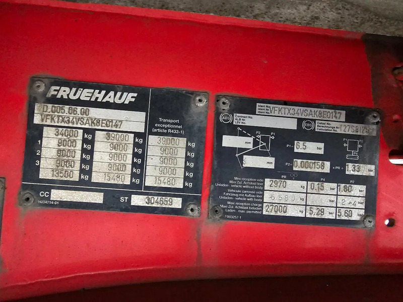 Полуприколка сандучар Fruehauf TX34: слика 8