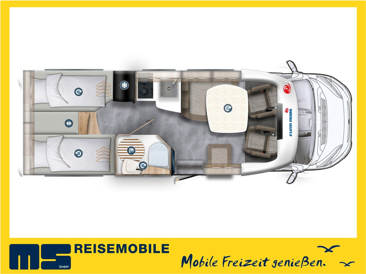 Eura Mobil PROFILA T 695 EB /-2025-/ MONDIAL / EINZELBETTEN - Полуинтегриран кампер: слика 2 Eura Mobil PROFILA T 695 EB /-2025-/ MONDIAL / EINZELBETTEN - Полуинтегриран кампер: слика 2
