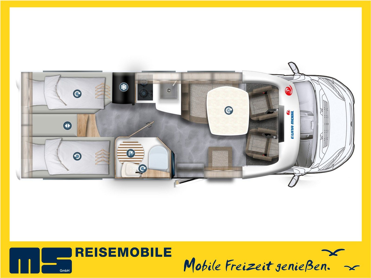 Eura Mobil PROFILA T 695 EB / MODELL 2026 / EINZELBETTEN - Полуинтегриран кампер: слика 2 Eura Mobil PROFILA T 695 EB / MODELL 2026 / EINZELBETTEN - Полуинтегриран кампер: слика 2