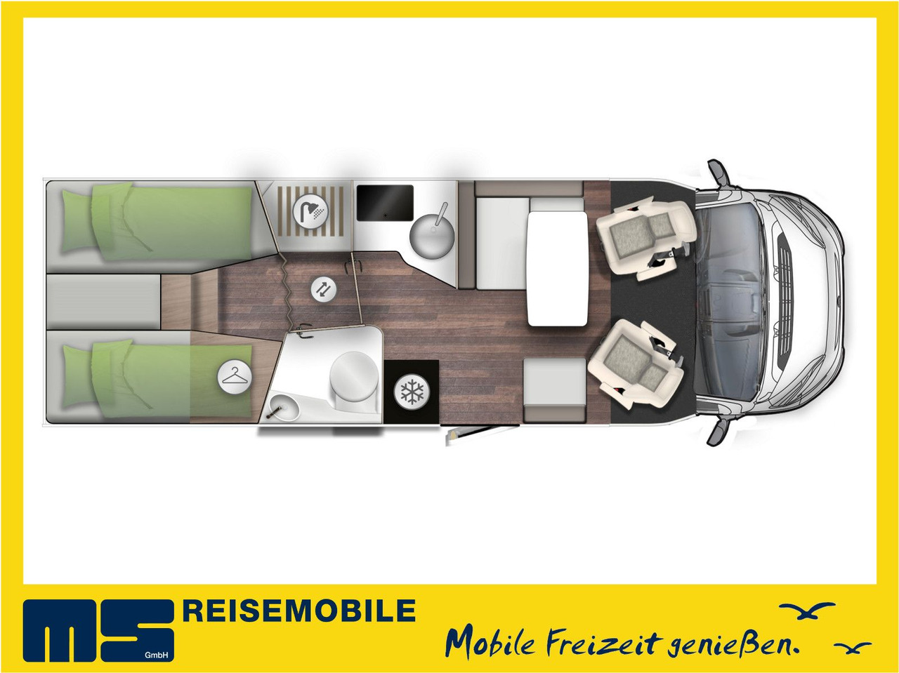 Forster T 745 EB / MODELL 2026 / EINZELBETTEN & RAUMBAD - Полуинтегриран кампер: слика 2 Forster T 745 EB / MODELL 2026 / EINZELBETTEN & RAUMBAD - Полуинтегриран кампер: слика 2