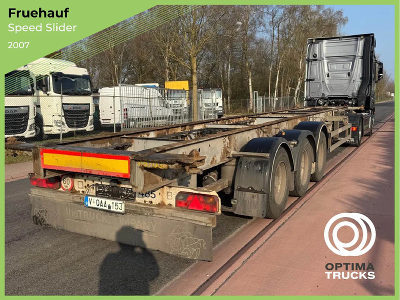 Fruehauf Containertransport - Транспортер на контејнер/ Полуприколка со променливо тело: слика 1 Fruehauf Containertransport - Транспортер на контејнер/ Полуприколка со променливо тело: слика 1
