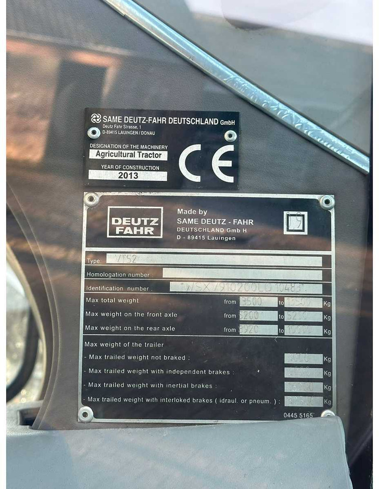 Трактор 2013 DEUTZ-FAHR 7250 TTV FOUR WHEEL DRIVE FARM TRACTOR: слика 13 Трактор 2013 DEUTZ-FAHR 7250 TTV FOUR WHEEL DRIVE FARM TRACTOR: слика 13
