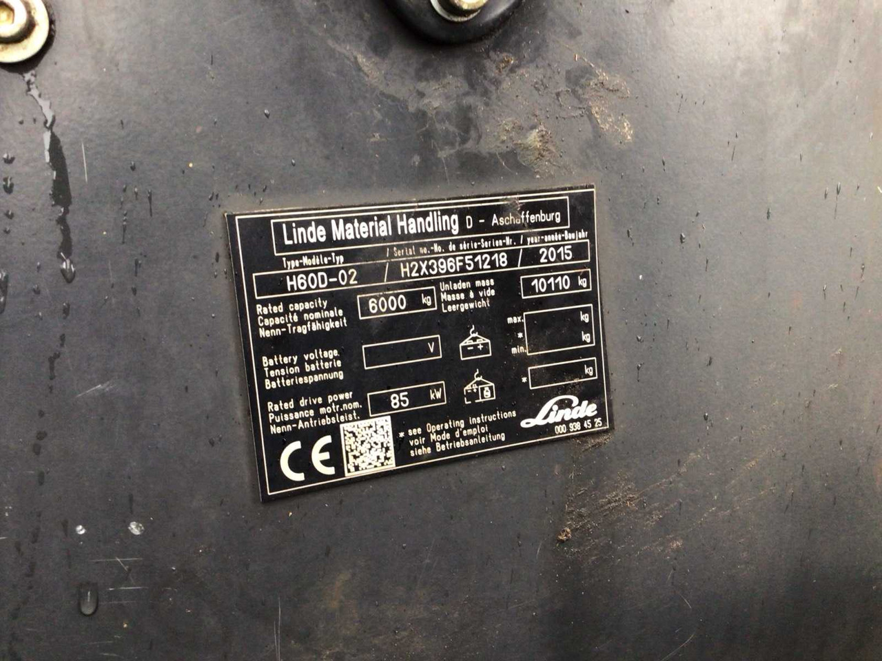 Вилушкар 2015 LINDE H60D FORKLIFT: слика 11