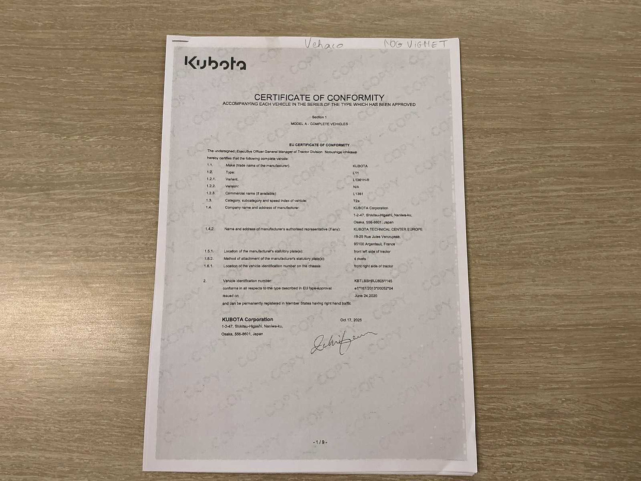 Трактор 2020 KUBOTA L1361 FOUR WHEEL DRIVE FARM TRACTOR: слика 19