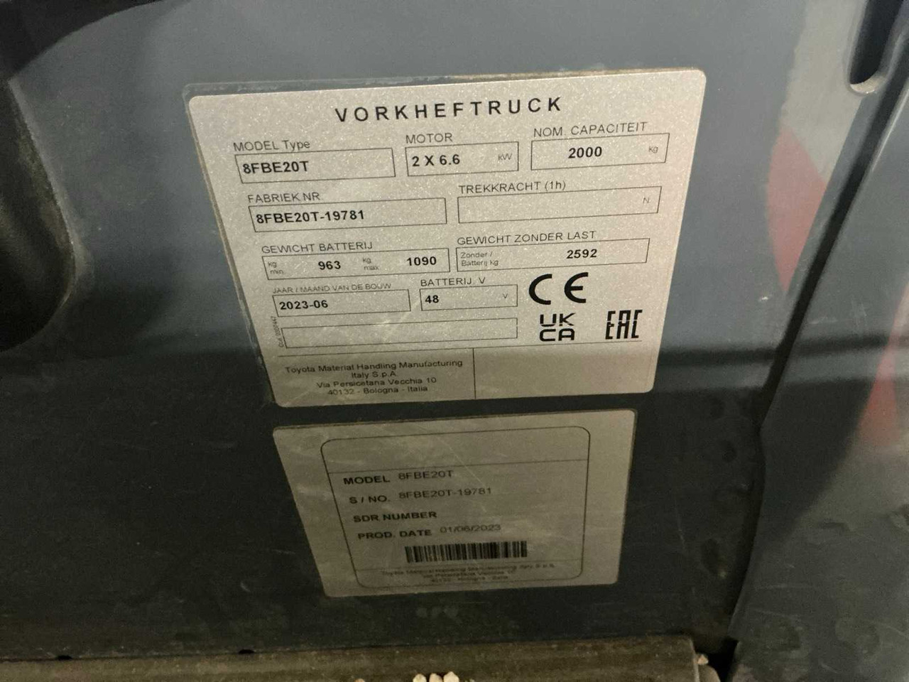 Вилушкар 2023 TOYOTA 8FBE20T FORKLIFT: слика 21